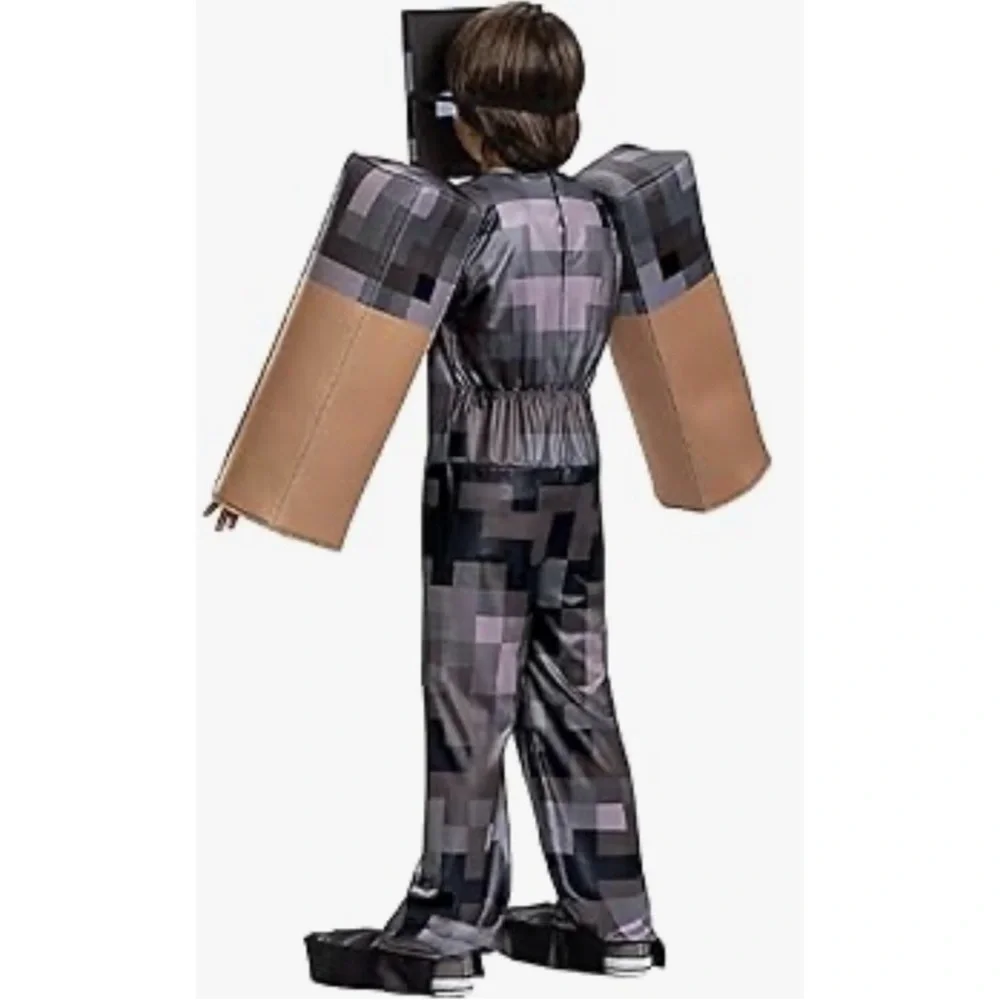 New! Minecraft Steve Netherite‎ Armor Child Costume Small (4-6) Disguise